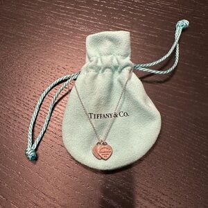 Return to Tiffany Double Heart Tag Pendant in Silver, Mini